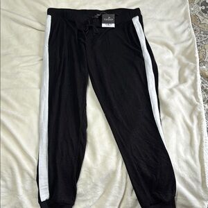 Topshop Black and White Sweatpants Relaxed Fit